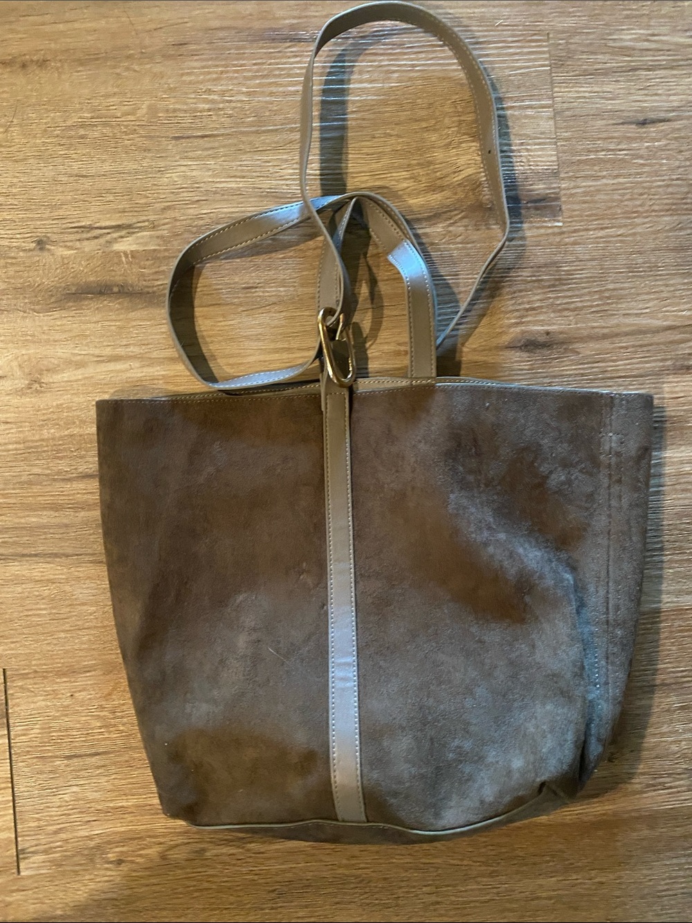 Old navy NEW bucket tote bag purse shoulder leather suede brown
